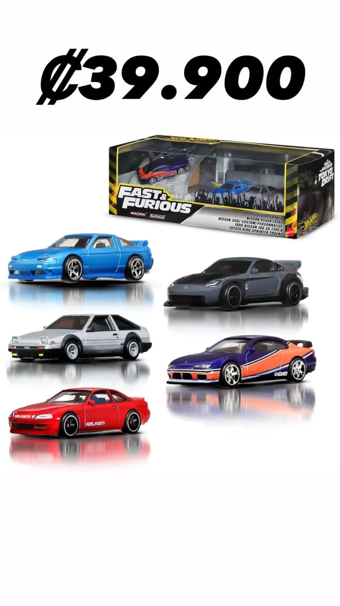 Set 4 Piezas Fast And Furios Premium
